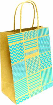 Пакет из крафт бумаги 17.8х22.9х9.8 Гол.граф.79254