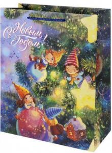 Пакет бумажный 17.8х22.9х9.8см Эльфы 79983