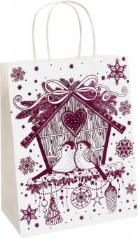 Пакет из крафт-бумаги 17.8х22.9х9.8см Птички 79960