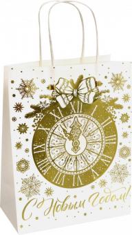 Пакет из крафт-бумаги 17.8х22.9х9.8см Куранты79963