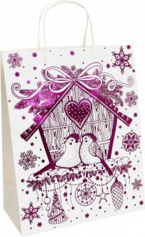 Пакет из крафт-бумаги 26х32.4х12.7см Птички 79967