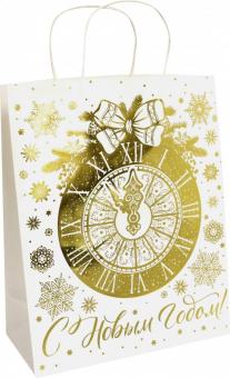 Пакет из крафт-бумаги 26х32.4х12.7см Куранты 79970