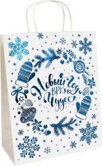 Пакет из крафт-бумаги 26х32.4х12.7см Время 79972