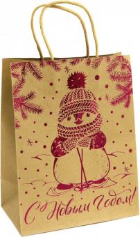 Пакет из крафт-бумаги 17.8х22.9х9.8см Пингвин79973