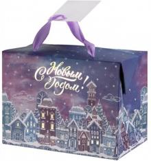 Пакет бумажный 15х11х9см Зимний город 79946