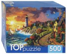 TOPpuzzle-500 ХТП500-4231 Прибрежный город и маяк