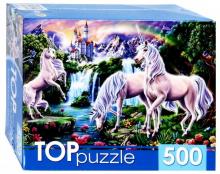 TOPpuzzle-500 ХТП500-4237 Единороги и замок