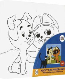 Холст с красками 15х15 Котенок Гав (Х-5448)