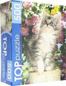 TOPpuzzle-500 КБТП500-6798 Котенок в цветах