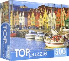 TOPpuzzle-500 КБТП500-6806 Яркие домики у воды