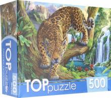 TOPpuzzle-500 ХТП500-6813 Леопард у водопада