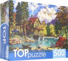 TOPpuzzle-500 ХТП500-6819 Домик у озера в горах