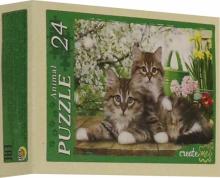 Puzzle-24 КОТЯТА В ЦВЕТАХ ассортимент (П24-0622)