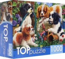 Puzzle-1000 ХТП1000-2159 Озорные щенки спаниелей