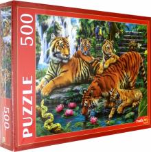 Puzzle-500 Х500-2186 СЕМЬЯ ТИГРОВ