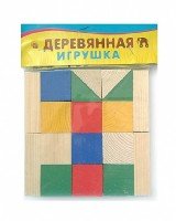 ДЕРЕВЯННАЯ ИГРУШКА. ДЕРЕВЯННЫЙ КОНСТРУКТОР (18 элементов) (Арт. К-0151