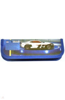 Пенал 1отд ЧЕРНО-БЕЛЫЙ АВТОМОБИЛЬ пласт.(ПН-2198)