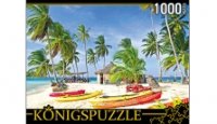 Konigspuzzle. ПАЗЛЫ 1000 элементов. КБК1000-6457 ЛОДКИ НА ОСТРОВЕ