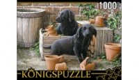 Konigspuzzle. ПАЗЛЫ 1000 элементов. АЛК1000-8245 ЩЕНКИ ЛАБРАДОРА