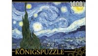 Konigspuzzle. ПАЗЛЫ 1000 элементов. АЛК1000-8254 ВАН ГОГ. ЗВЕЗДНАЯ НОЧ