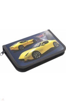 Пенал 1отд с отк.пл ЖЕЛТ.АВТО лам.карт.(ПН-5819)