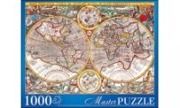 Masterpuzzle. ПАЗЛЫ 1000 элементов. КБМП1000-6923 ДРЕВНЯЯ КАРТА МИРА