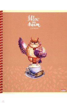 Тетрадь 96л,спир,МЕЧТАТЕЛЬНЫЕ СОВЫ,96-1743