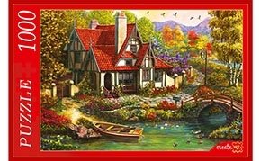 ПАЗЛЫ 1000 элементов. Х1000-7650 ДОМИК У ПРИЧАЛА
