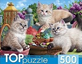 TOPpuzzle. ПАЗЛЫ 500 элементов. ХТП500-5725 НЕВСКИЕ МАСКАРАДНЫЕ КОТЯТА