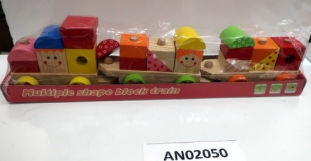 Деревянная игрушка. Каталка ПАРОВОЗИК-КОНСТРУКТОР (39х75см) (в слюде)