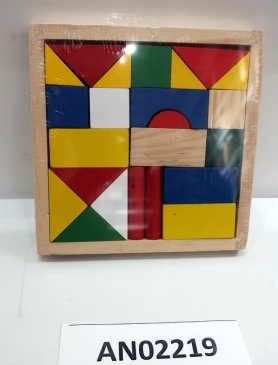 Деревянная игрушка. Конструктор small (цветные строительные блоки)
