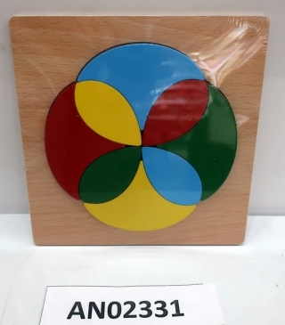 Деревянная игрушка. Головоломка (15х15см) ЦВЕТОК (в слюде)