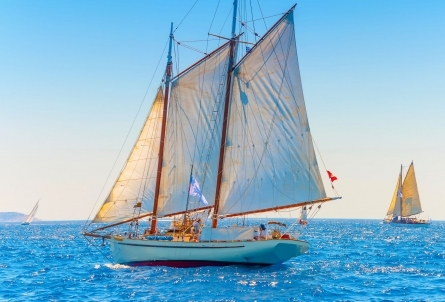 Алмаз. мозаика (блест.) 30х40 см, с част. заполн.(19цв.) ПАРУСНИКИ В С