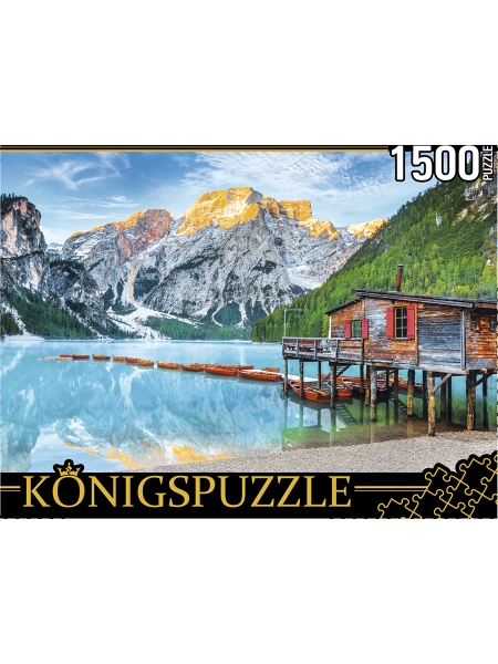 Konigspuzzle. ПАЗЛЫ 1500 элементов. ГИK1500-0672 ИТАЛИЯ. ОЗЕРО БРАЙЕС