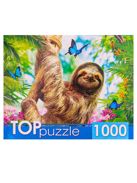 TOPpuzzle. ПАЗЛЫ 1000 элементов. ГИТП1000-4304 Ленивец на ветке