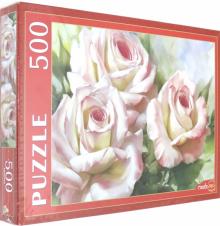 Puzzle-500 РУКП500-5889 БЕЛО-РОЗОВЫЕ РОЗЫ