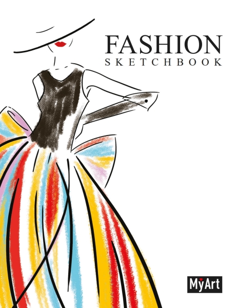 My Art. Fashion скетчбук на гребне. Дама в шляпе