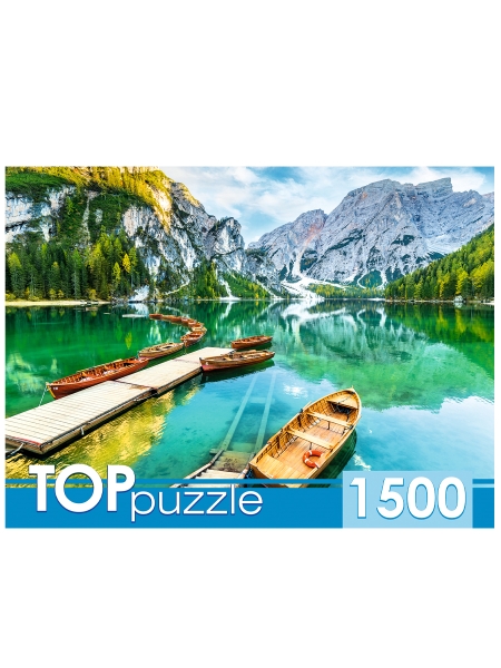 TOPpuzzle. ПАЗЛЫ 1500 элементов. ГИТП1500-4845 Италия. Закат на озере