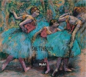 Квадратный скетчбук. Эдгар дега, три танцовщицы в синих пачках