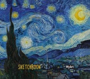 Квадратный скетчбук. Винсент ван гог, звездная ночь
