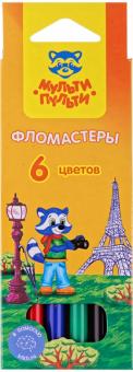 Фломастеры 6цв "Енот во Франции" WP_10712