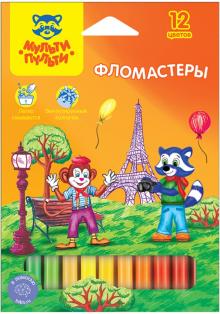 Фломастеры 12цв "Енот во Франции"WP_10716