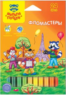 Фломастеры 24цв "Енот во Франции"WP_10720
