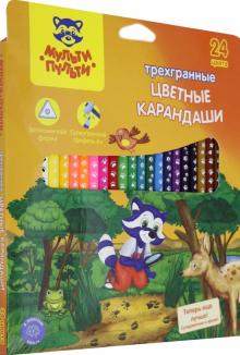 Карандаши 24цв "Енот-следопыт" трехгр.CP_20541