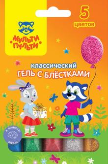 Гель с блестками 5цв "Приключения Енота" GG_32567