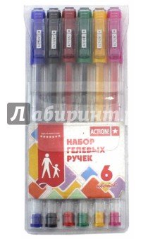 Набор гел ручек 6цв (AGP0601)