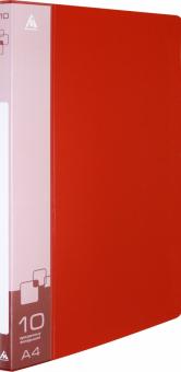 Папка с 10 прозр.вклад. A4, BPV10RED