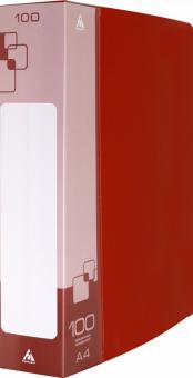 Папка с 100 прозр.вклад. A4, BPV100RED