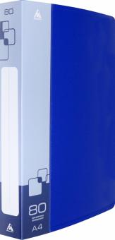 Папка с 80 прозр.вклад. A4, BPV80BLUE
