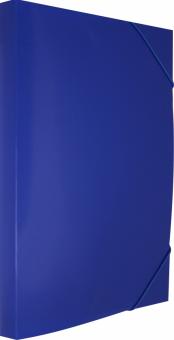 Папка-короб на резинке A4 пласт. синяя,BA25/05BLUE
